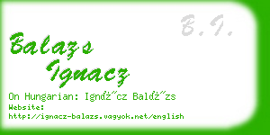 balazs ignacz business card